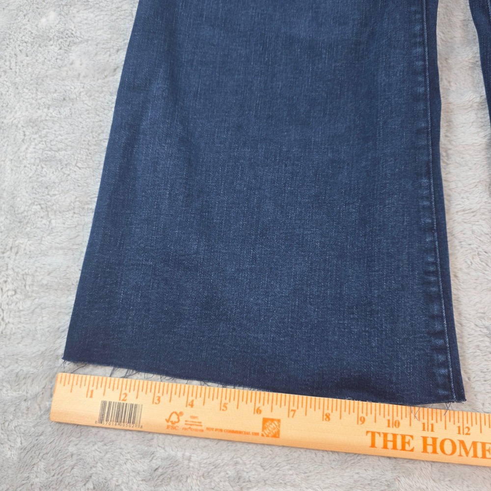 Madewell Women 26 Tall Kingston Wash Flared Wide Leg Cropped Jeans High Rise - Picture 4 of 13